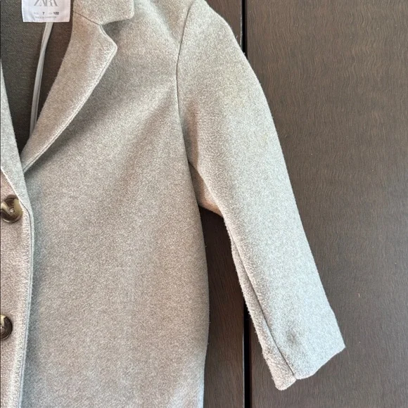 Zara Beige Buttoned coat - Picture 4 of 4